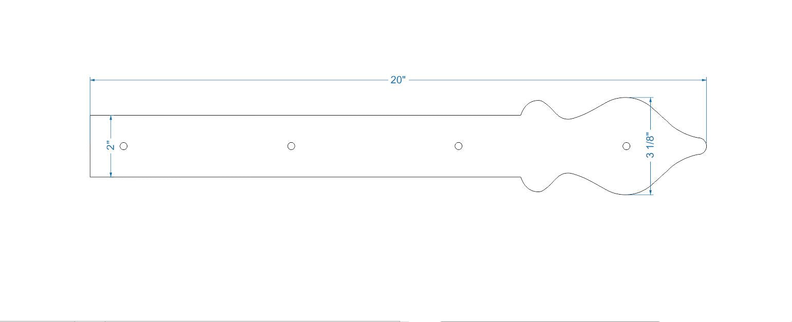 Cottage Iron Faux Hinge Strap