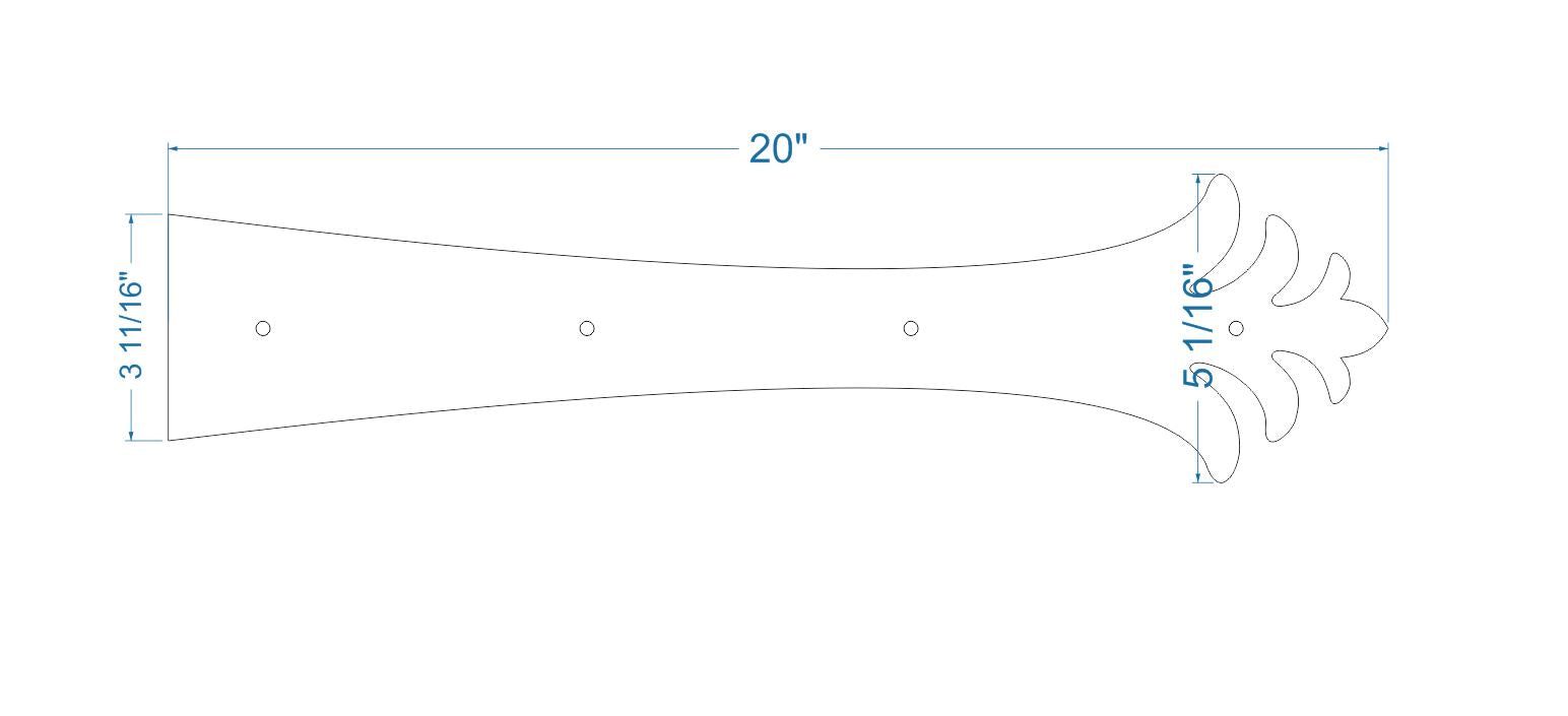 Correa de bisagra de imitación de hierro greco-persa