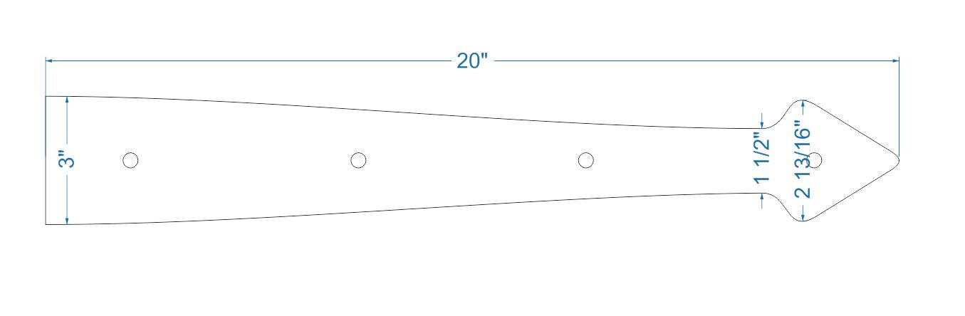 Correa de bisagra de imitación de hierro forjado neoclásico