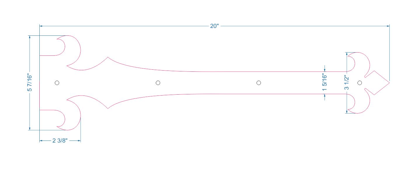 Correa de bisagra de imitación de hierro del imperio francés