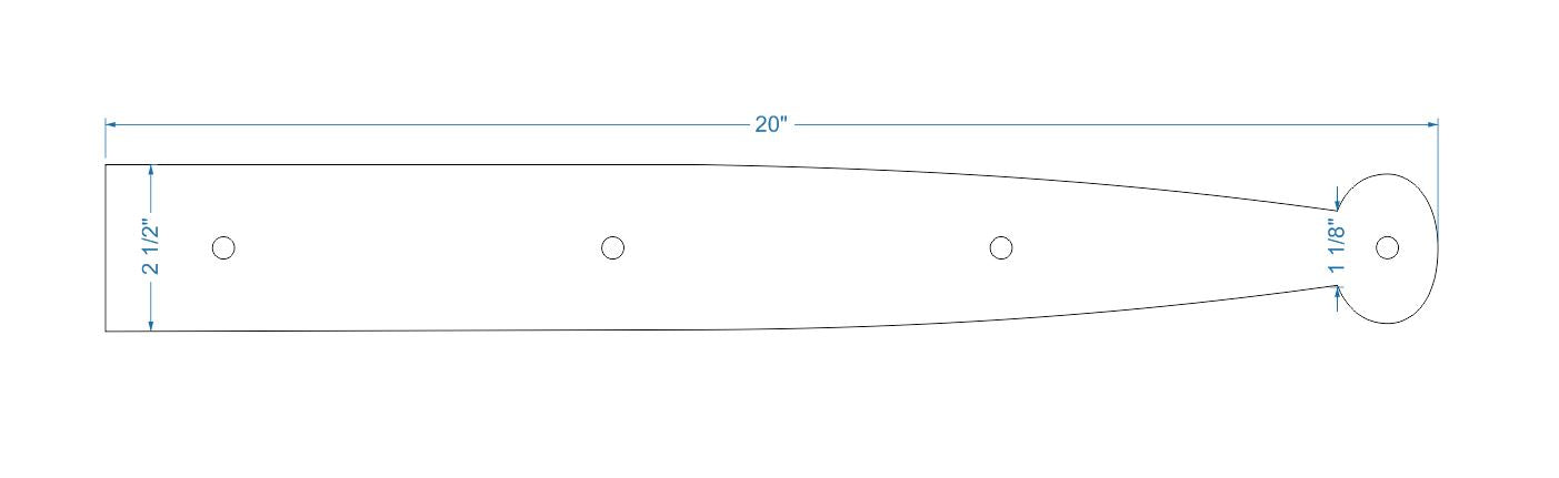 Heritage Iron Faux Hinge Strap