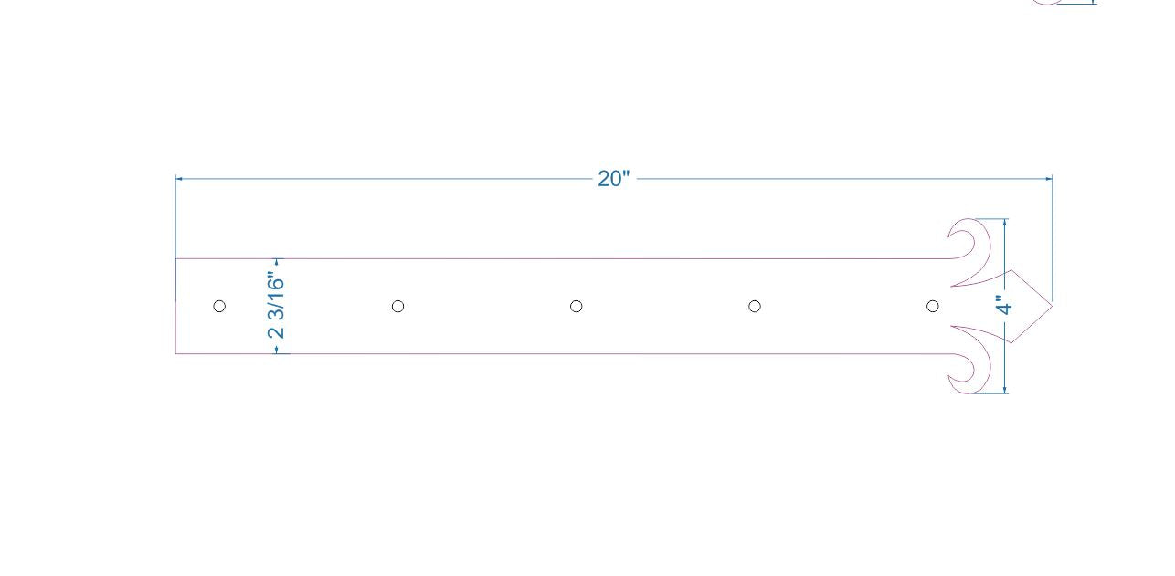 Authentique sangle de charnière en faux fer du XVe siècle