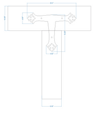 Placa frontal en T de hierro greco-persa