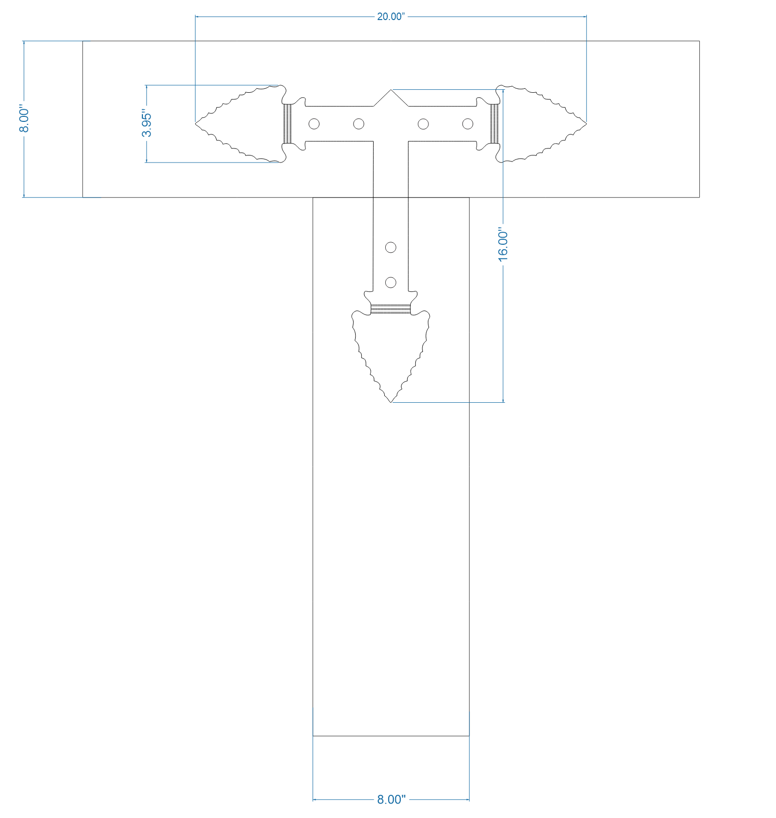 Authentic Arrowhead Iron T Face Plate