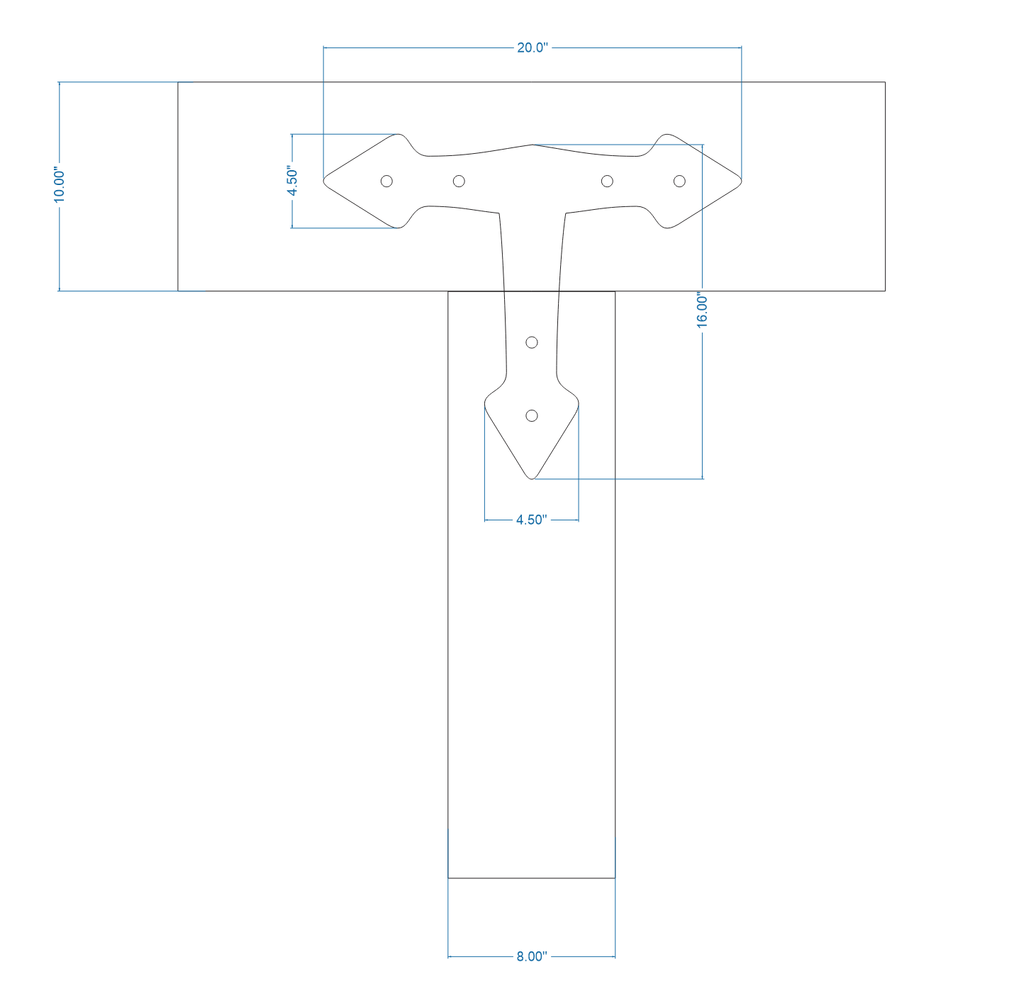 Neo Classical Iron T Face Plate