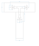 Egyptian Fleur De Lis Iron T Face Plate