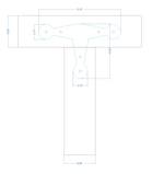Cuchara Placa frontal de hierro en T