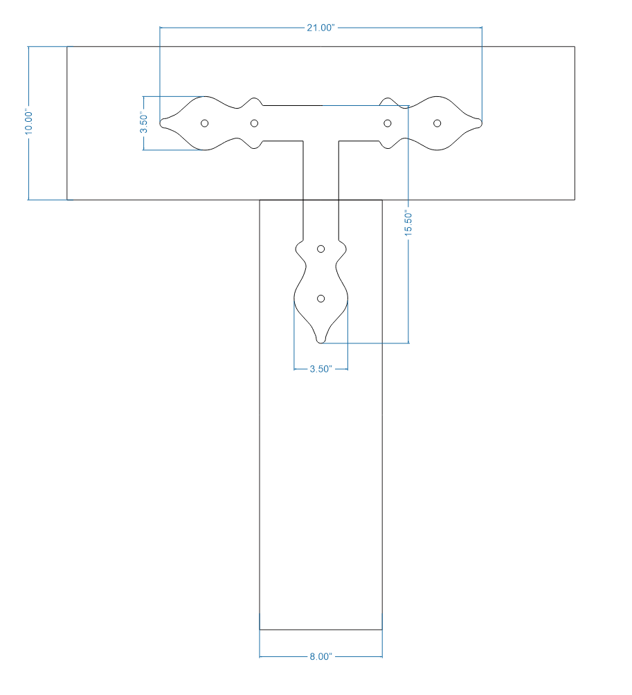 Cottage Iron T Face Plate