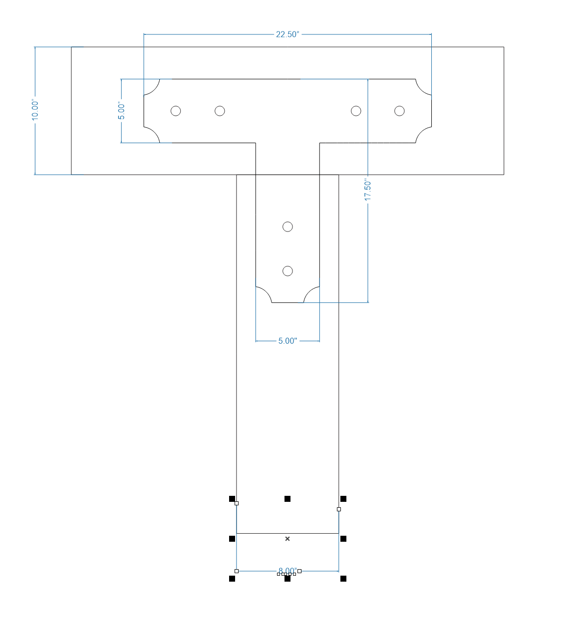 Transitional Iron T Face Plate