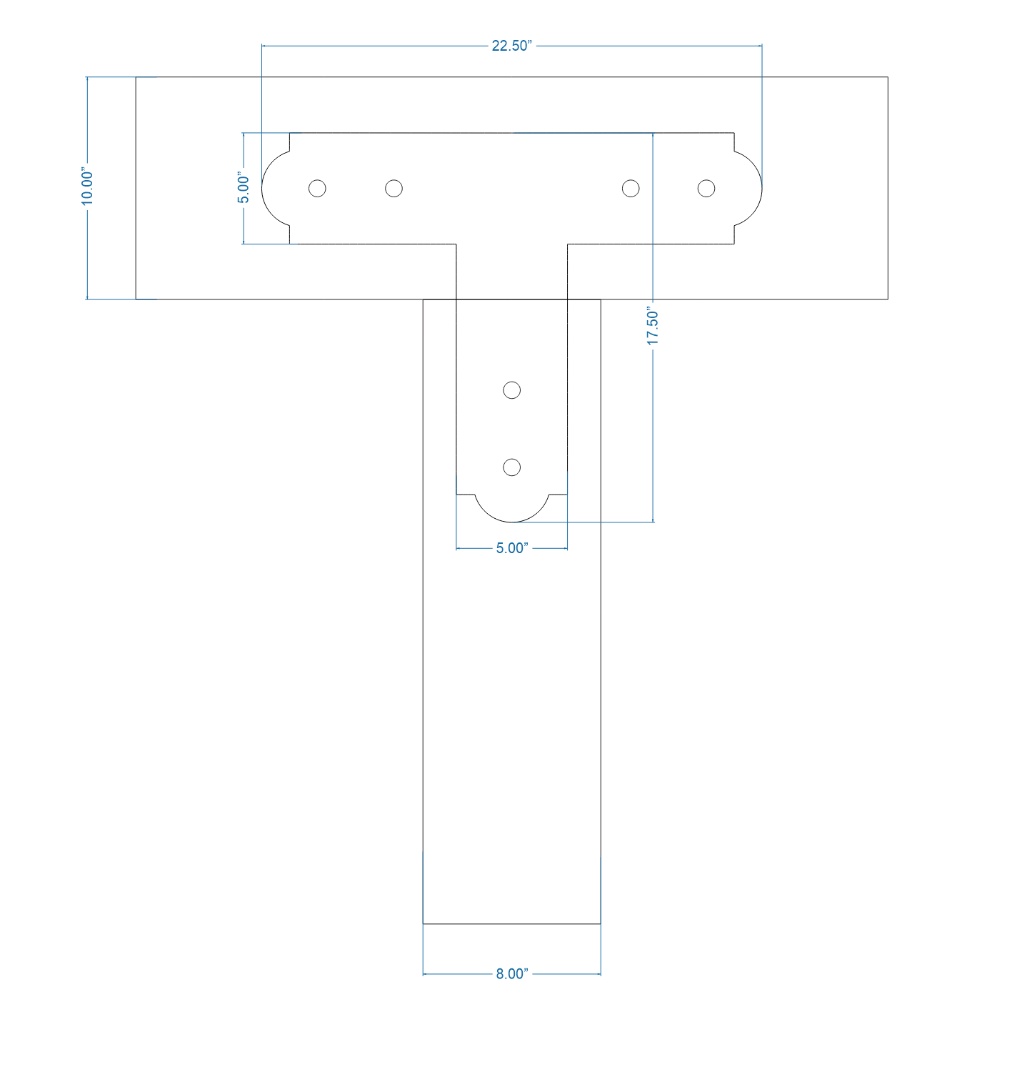 Colonial Iron T Face Plate