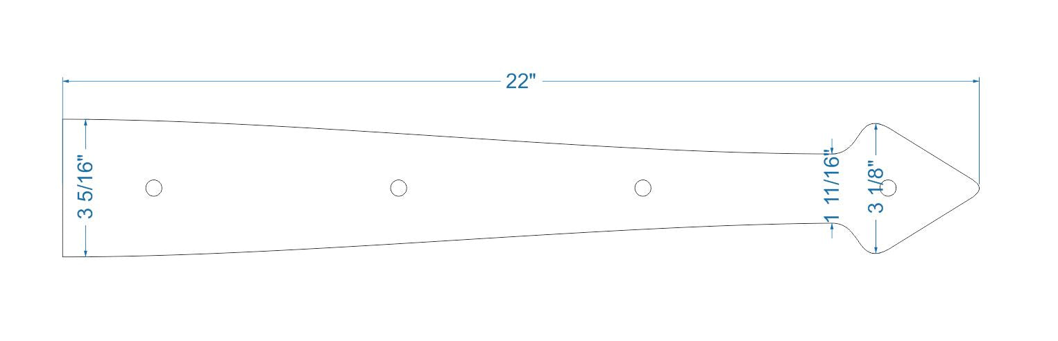 Correa de bisagra de imitación de hierro forjado neoclásico