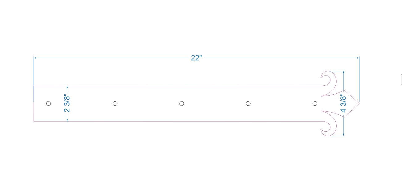 Authentique sangle de charnière en faux fer du XVe siècle