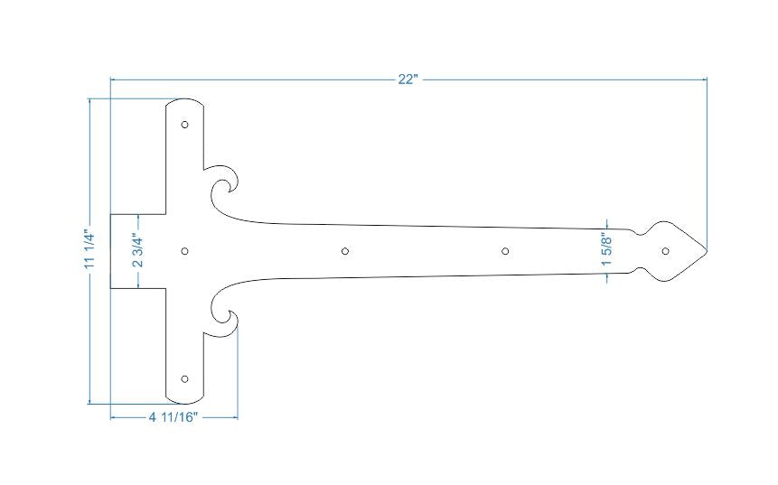Sangle de charnière en faux fer géorgien