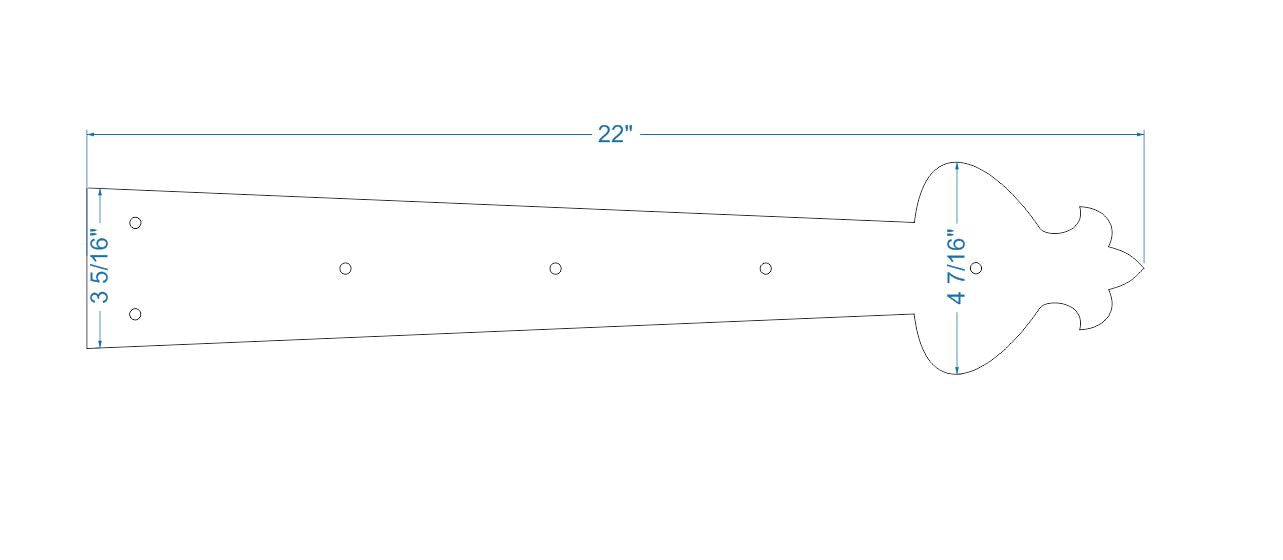 Art Nueveau Iron Faux Hinge Strap