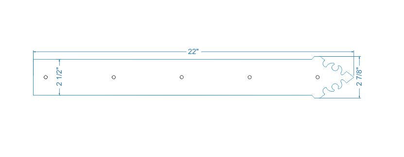 Ancient Persian Iron Garage Door Dummy Hinge Strap