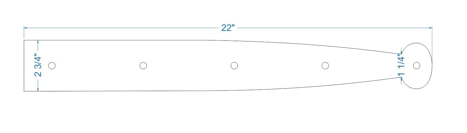 Heritage Iron Faux Hinge Strap