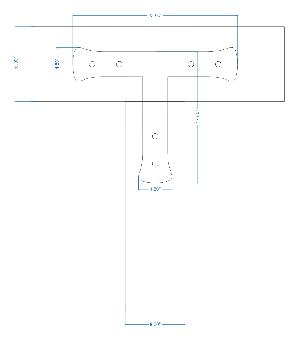 Traditional Tuscan Iron T Face Plate