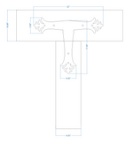 Placa frontal en T de hierro greco-persa