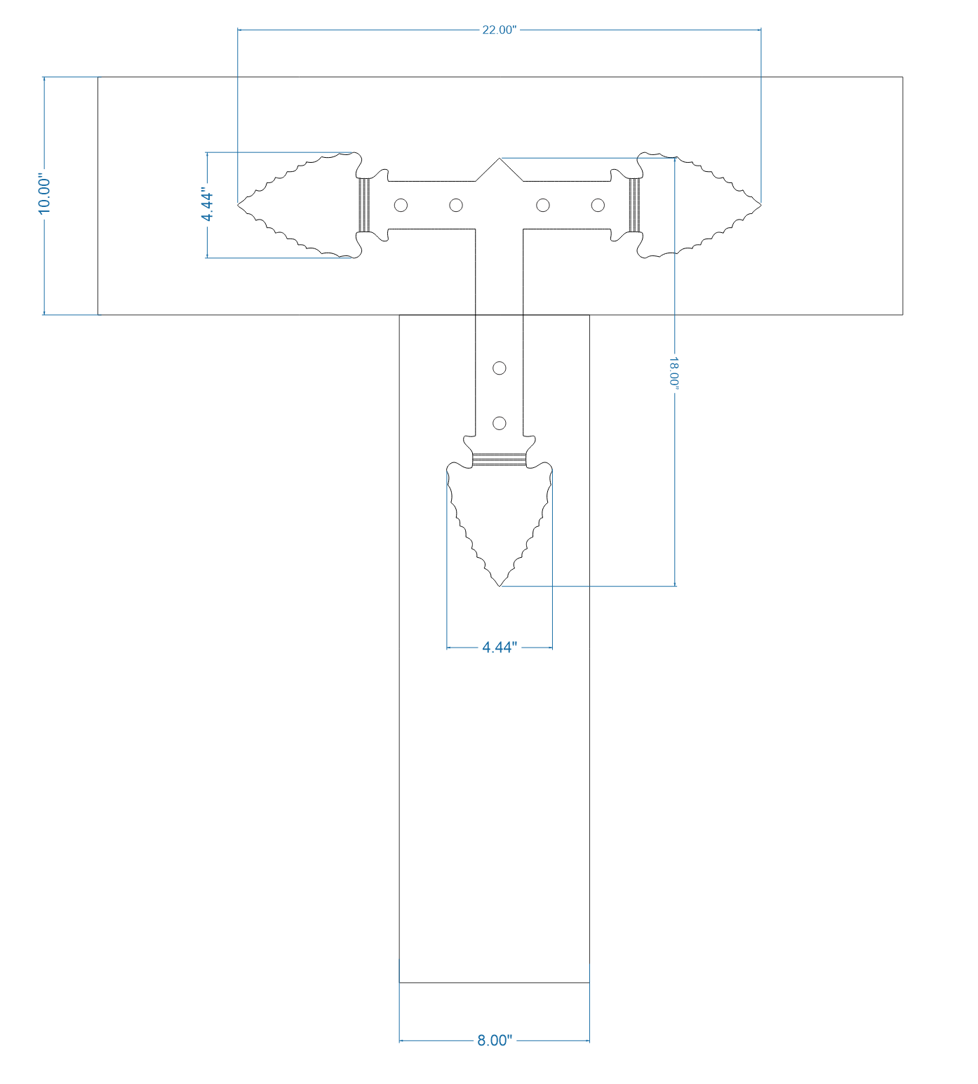 Authentic Arrowhead Iron T Face Plate