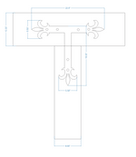Egyptian Fleur De Lis Iron T Face Plate