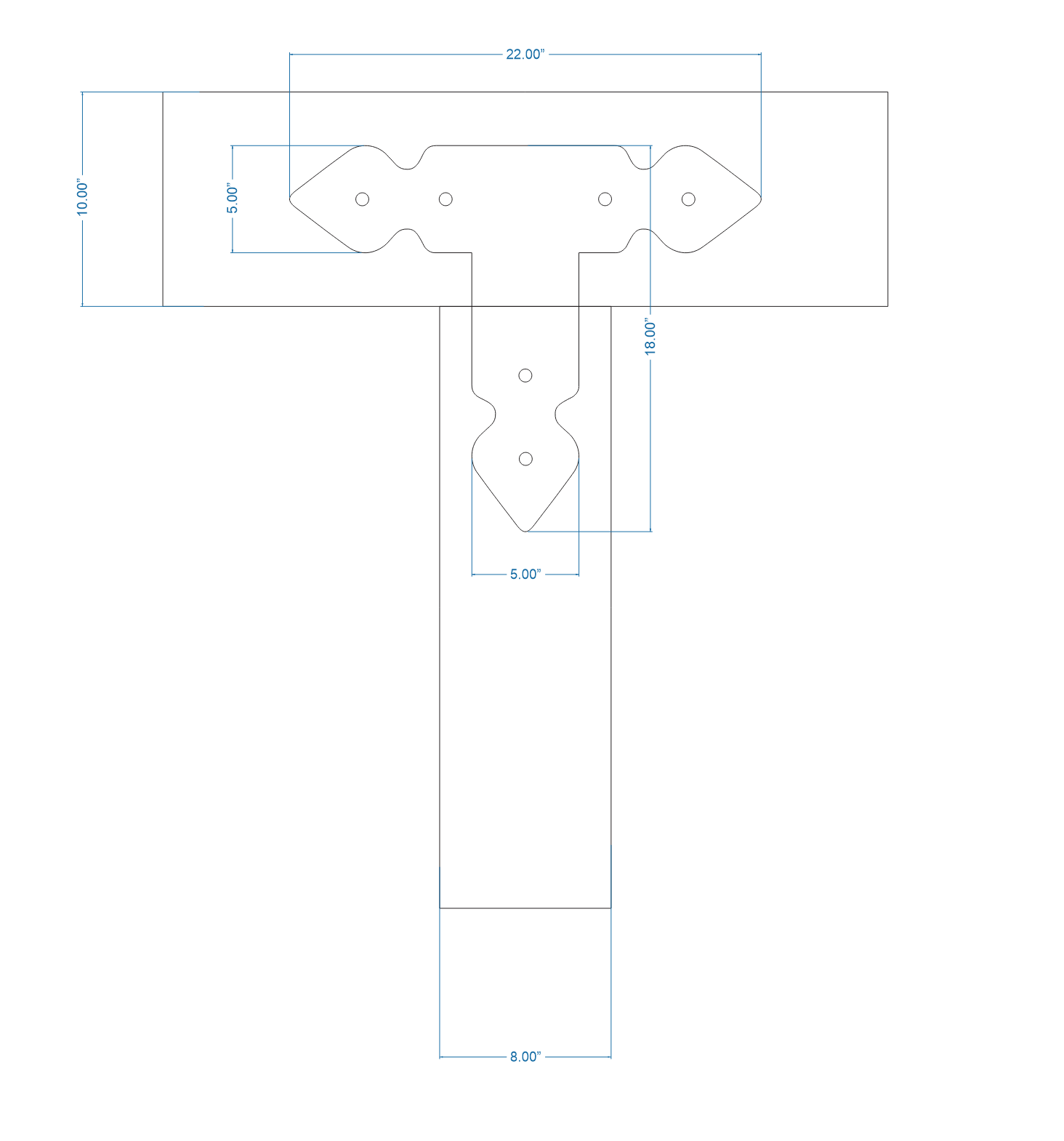 Rustic Iron T Face Plate