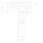 Neo Classical Iron T Face Plate