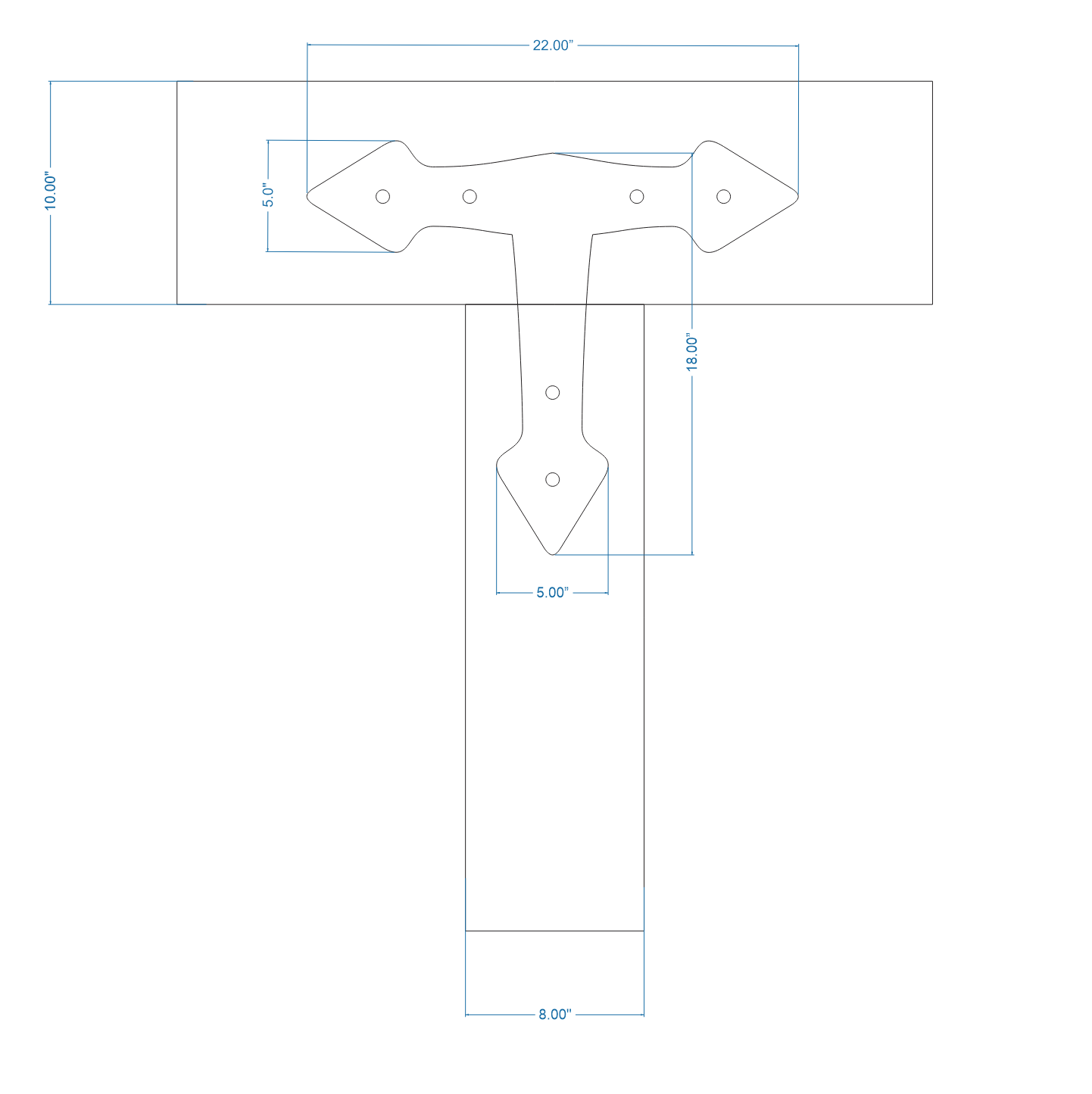 Neo Classical Iron T Face Plate
