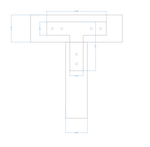 Plain Straight Iron T Face Plate