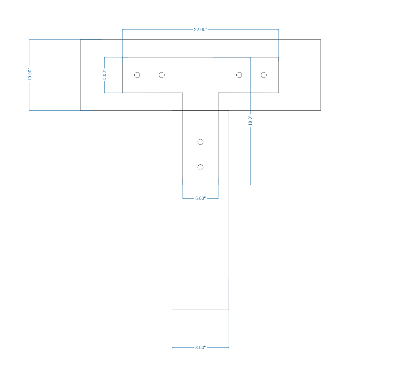 Plain Straight Iron T Face Plate
