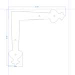 Art Nouveau Iron "L" Plate Brackets & Reinforcement Braces L Plates