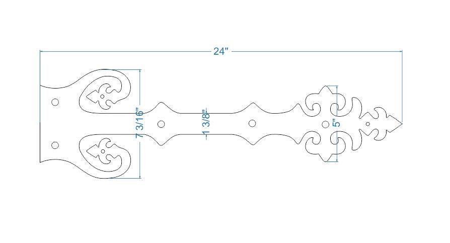 Renaissance Iron Faux Hinge Strap