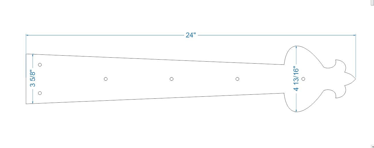 Art Nueveau Iron Faux Hinge Strap