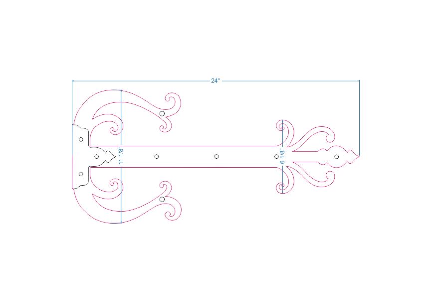 Sangle de charnière en faux fer celtique