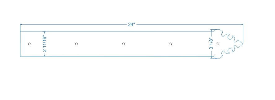 Ancient Persian Iron Garage Door Dummy Hinge Strap