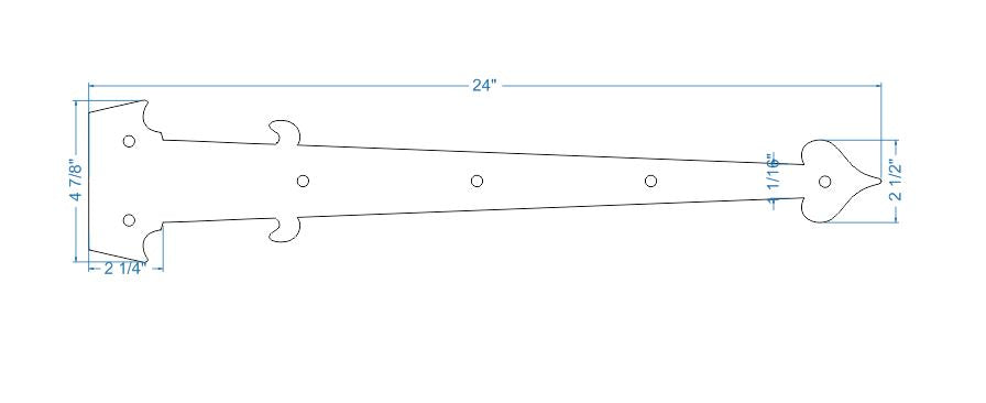 Sangle de charnière en faux fer Federal