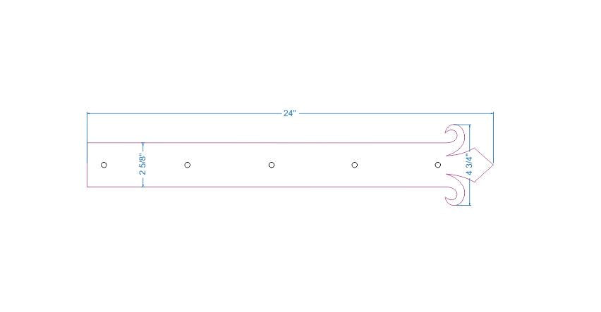 Authentique sangle de charnière en faux fer du XVe siècle