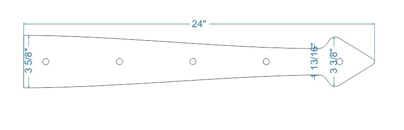 Correa de bisagra de imitación de hierro forjado neoclásico