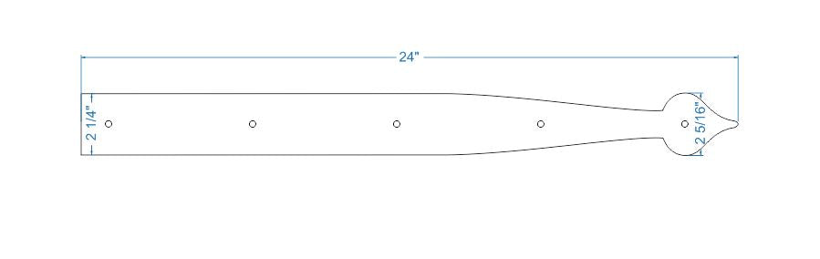 French Country Iron Faux Hinge Strap