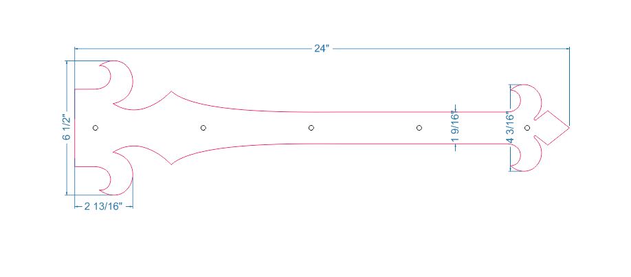 Correa de bisagra de imitación de hierro del imperio francés
