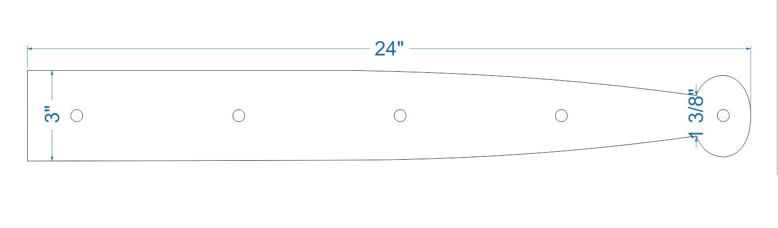 Heritage Iron Faux Hinge Strap