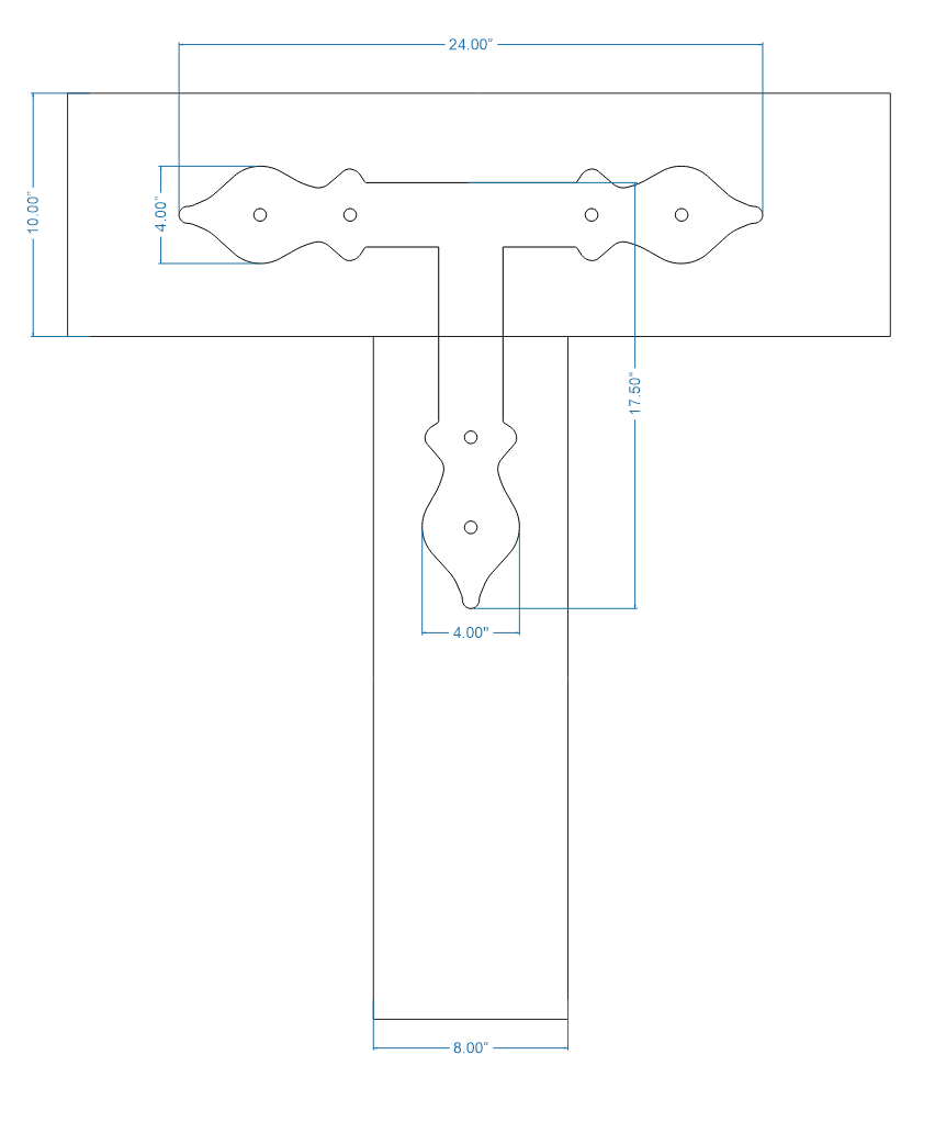 Cottage Iron T Face Plate