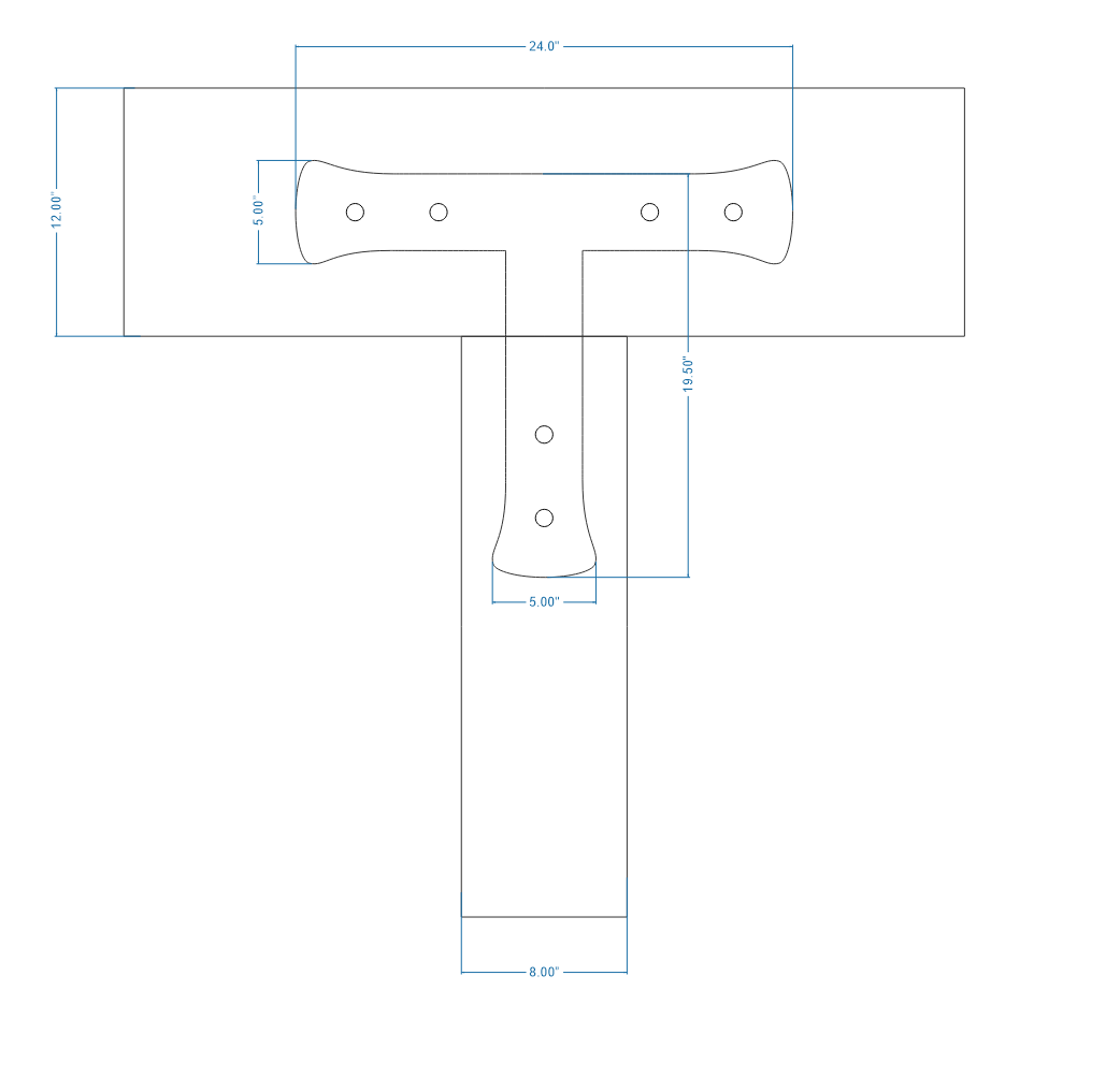 Traditional Tuscan Iron T Face Plate
