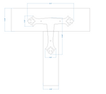 Placa frontal en T de hierro greco-persa