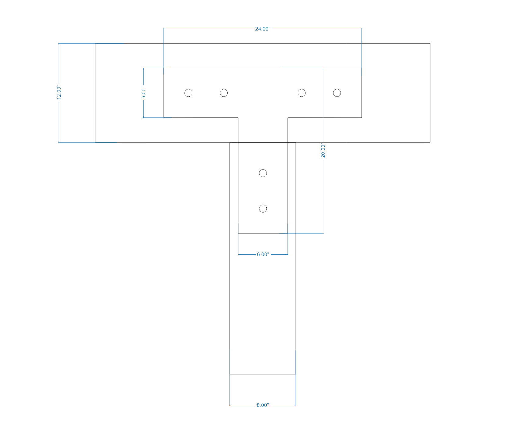 Plain Straight Iron T Face Plate
