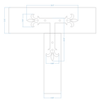 Egyptian Fleur De Lis Iron T Face Plate