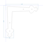 Art Nouveau Iron "L" Plate Brackets & Reinforcement Braces L Plates