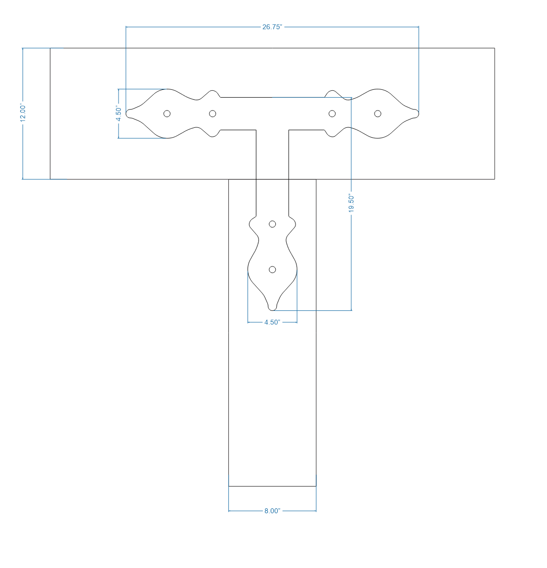 Cottage Iron T Face Plate