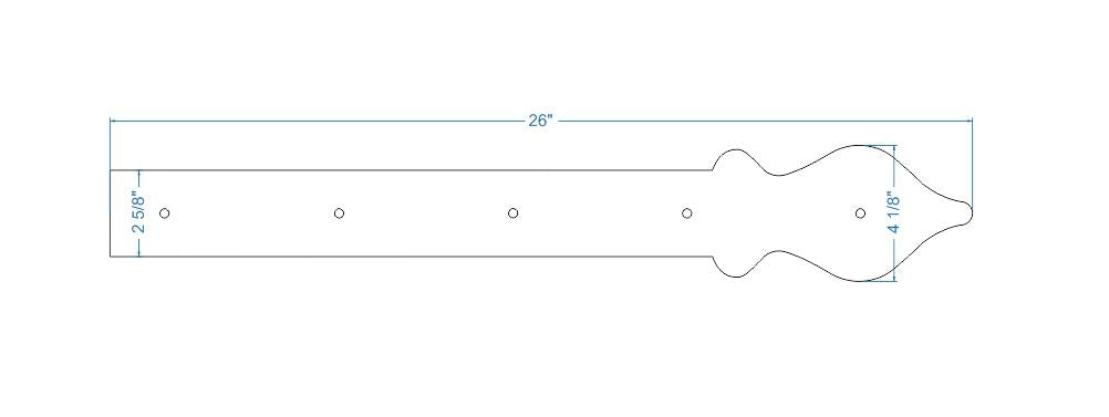 Cottage Iron Faux Hinge Strap