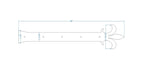Egyptian Fleur De Lis Iron Garage Door Dummy Hinge Strap