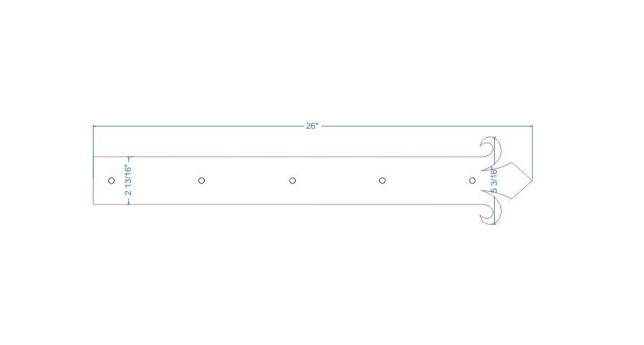 Authentique sangle de charnière en faux fer du XVe siècle